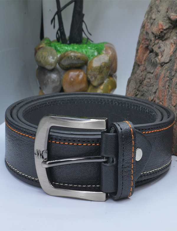 Handmade Real Black Leather Belt for Men – EenaCrafts